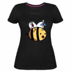 Женская премиум футболка Brave bee - PrintSalon