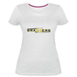 Женская премиум футболка Brazzers new - PrintSalon