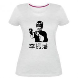 Женская премиум футболка Брюс ли - PrintSalon