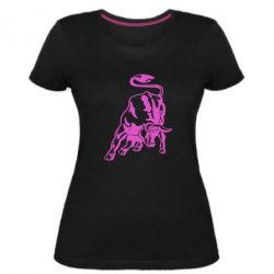 Женская премиум футболка Bull - PrintSalon