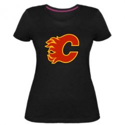 Женская премиум футболка Calgary Flames - PrintSalon