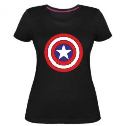 Женская премиум футболка Captain America - PrintSalon