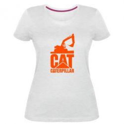 Женская премиум футболка Caterpillar cat - PrintSalon