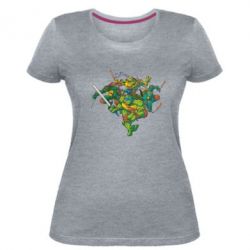 Жіноча преміум футболка Черепашки-ніндзя - PrintSalon