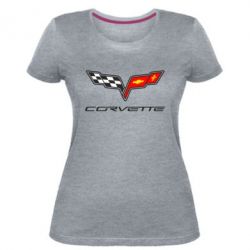 Женская премиум футболка Chevrolet Corvette - PrintSalon