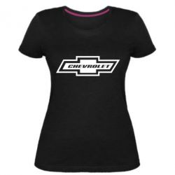 Женская премиум футболка Chevrolet Log - PrintSalon