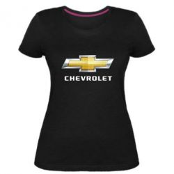 Женская премиум футболка Chevrolet Logo - PrintSalon