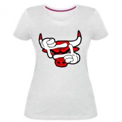 Женская премиум футболка Chicago Bulls бык - PrintSalon