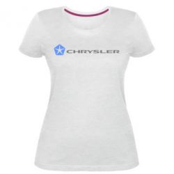 Женская премиум футболка Chrysler Logo - PrintSalon