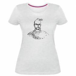 Женская стрейчевая футболка Чубатий козак - PrintSalon