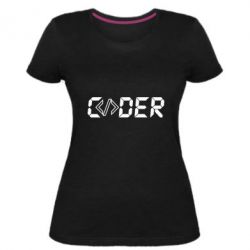 Жіноча преміум футболка Coder - PrintSalon
