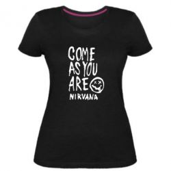 Женская премиум футболка Come as you are Nirvana