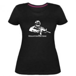 Жіноча преміум футболка Counter StrikeПлеєр - PrintSalon