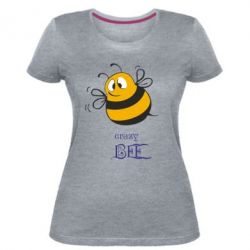 Женская премиум футболка Crazy Bee - PrintSalon