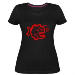 Женская премиум футболка Crazy fish - PrintSalon