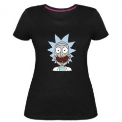 Женская премиум футболка Crazy Rick - PrintSalon