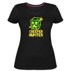 Женская премиум футболка Creeper Hunter - PrintSalon
