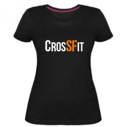 Женская премиум футболка CrossFit SF - PrintSalon