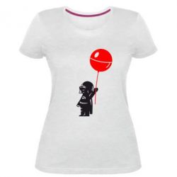 Женская премиум футболка Дарт Вейдер с шариком