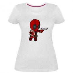 Жіноча преміум футболка Дедпуз з пакетиком - PrintSalon