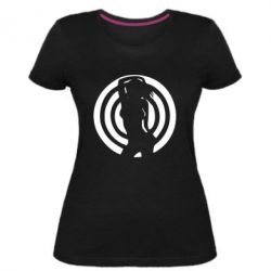 Женская премиум футболка девушка мишень - PrintSalon