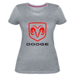 Женская премиум футболка DODGE - PrintSalon