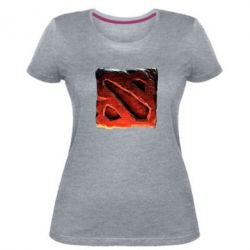 Женская премиум футболка Dota 2 3d Logo - PrintSalon