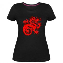 Женская премиум футболка Дракон - PrintSalon