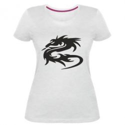Женская премиум футболка Дракон - PrintSalon