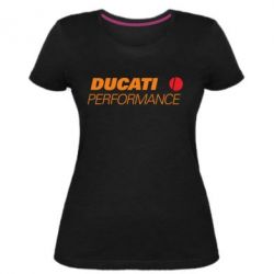 Женская премиум футболка Ducati Perfomance - PrintSalon