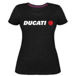 Женская премиум футболка Ducati - PrintSalon