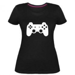 Женская премиум футболка Джойстик PS3 - PrintSalon