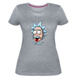 Женская премиум футболка E=MC 2 - PrintSalon