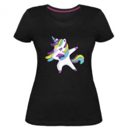 Женская премиум футболка Единорог делает дэббинг - PrintSalon