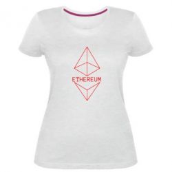 Женская премиум футболка Ethereum1 - PrintSalon