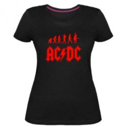 Женская премиум футболка Эволюция AC/DC