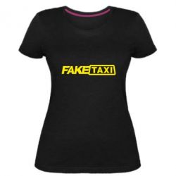 Женская премиум футболка Fake Taxi Logo - PrintSalon
