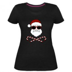 Жіноча преміум футболка Fashionable Santa - PrintSalon