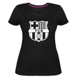 Жіноча преміум футболка FC Barcelona - PrintSalon
