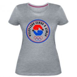 Женская премиум футболка Федерация Самбо и Дзюдо - PrintSalon