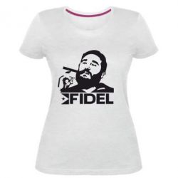 Женская премиум футболка Fidel Castro