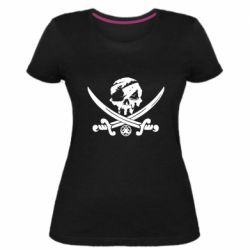 Женская премиум футболка Flag pirate - PrintSalon