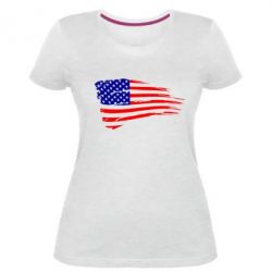 Женская премиум футболка Флаг США - PrintSalon