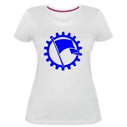 Жіноча преміум футболка Прапор у колі - PrintSalon