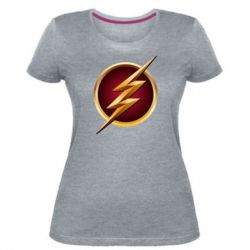 Женская премиум футболка Flash Logo Art - PrintSalon