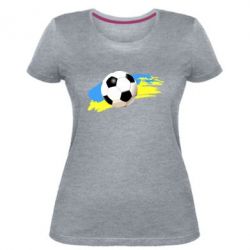 Женская премиум футболка Football of Ukraine - PrintSalon