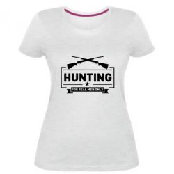 Женская премиум футболка For real men only - PrintSalon