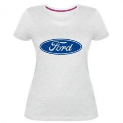 Женская премиум футболка Ford Logo - PrintSalon