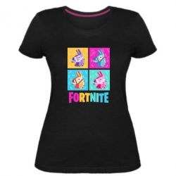 Женская премиум футболка Fortnite Llamas - PrintSalon
