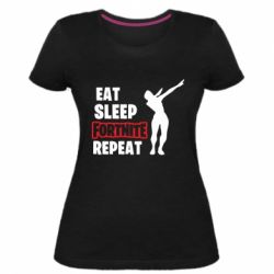 Женская премиум футболка Fortnite repeat dab - PrintSalon